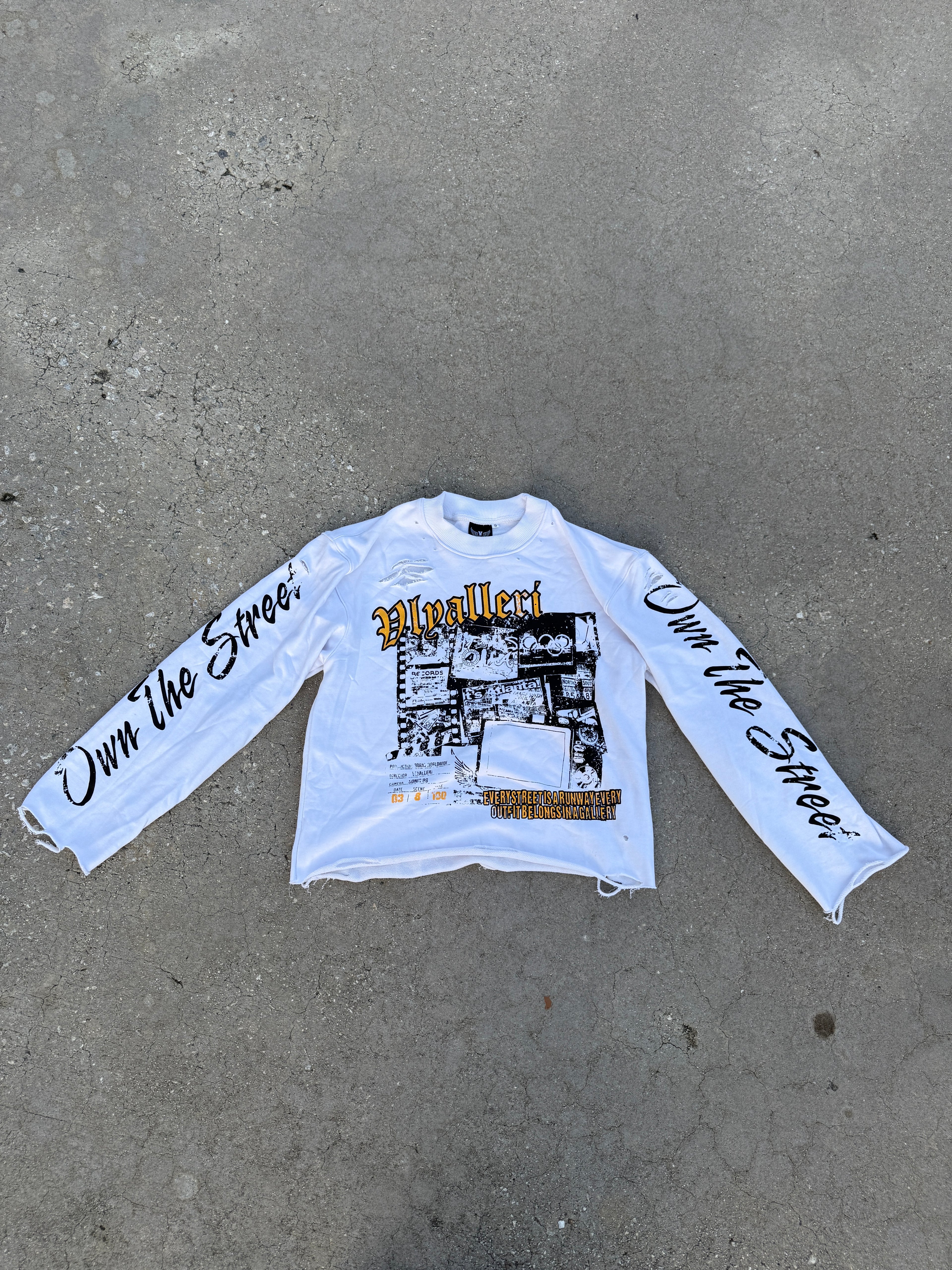 White Own The Streets Longsleeve