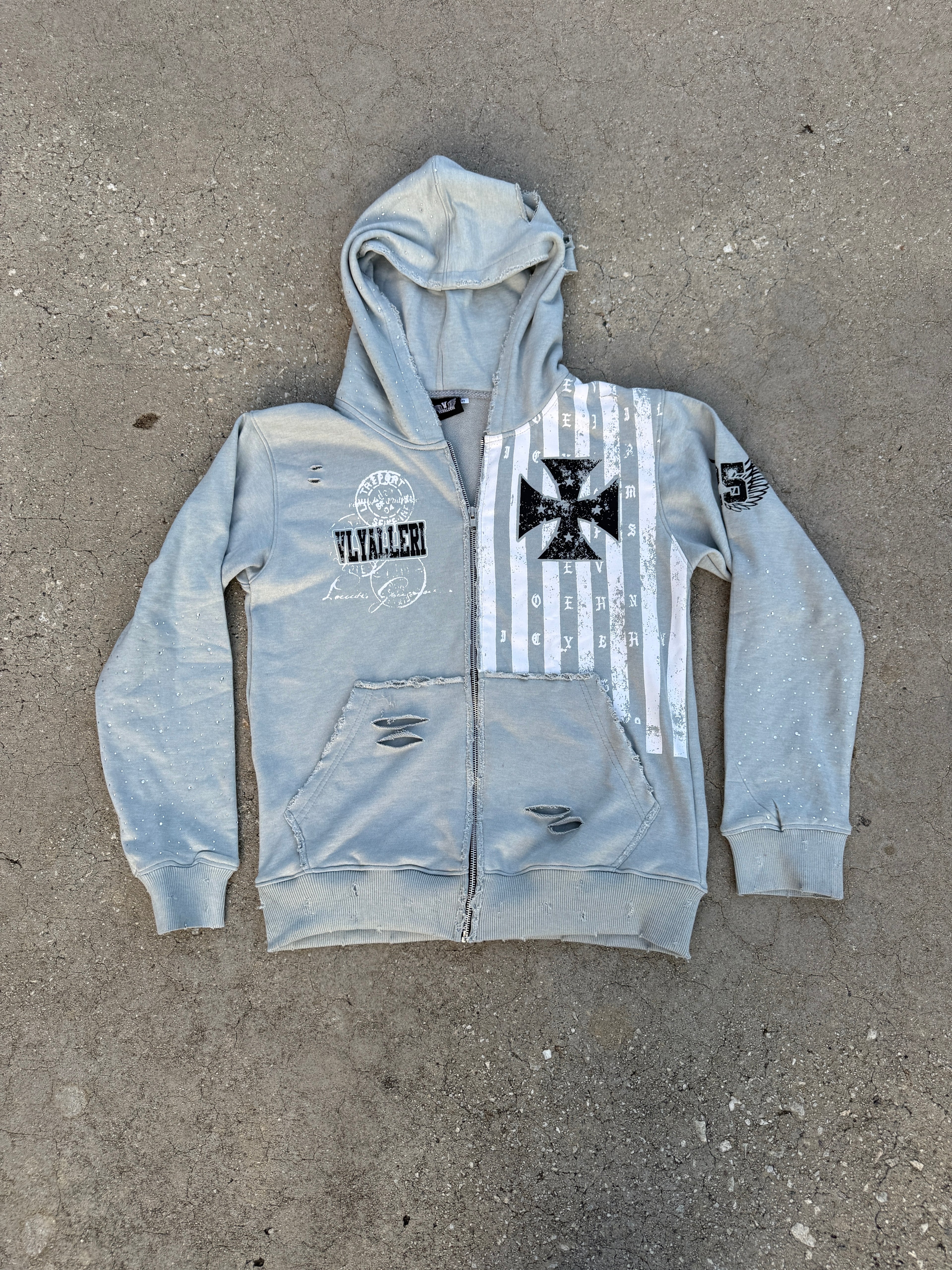 Grey Cold Stones Zip Up